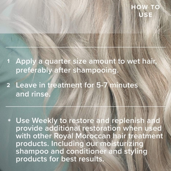 Royal Moroccan Nurishing Hair Masks - Set of 2! - For thin / damaged hair - Picture 8 of 9